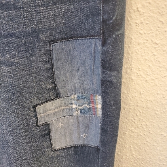 Soho Size 8 Cotton Blend Patchwork Leggins Stretchy Denin - Picture 6 of 13